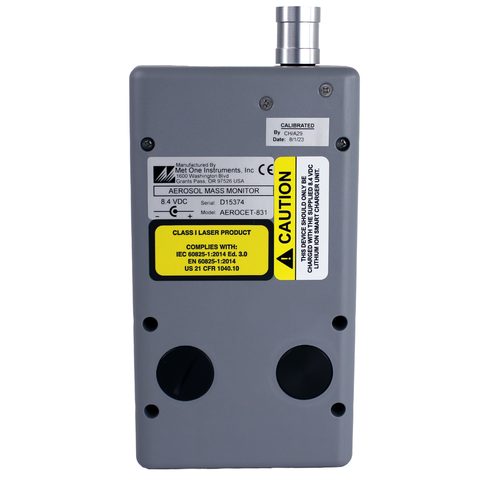 Aerocet 831 rear panel, labels and laser safety marking